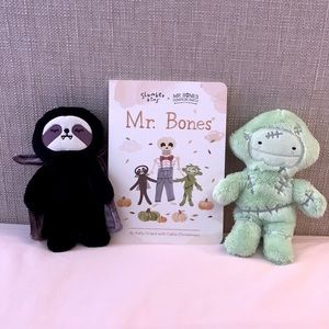 Slumberkins Mr. Bones Book With Vlad Mini & Frank Mini